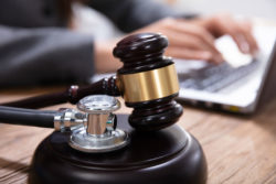 Stethoscope and gavel
