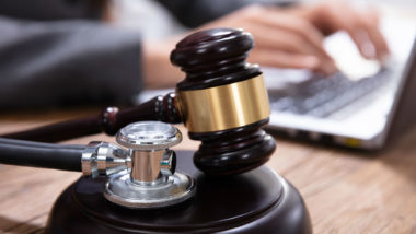 Stethoscope and gavel