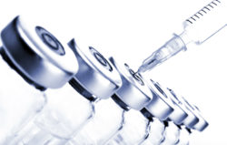 Vials and syringe
