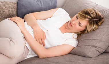 Woman with abdominal pain