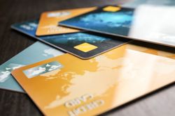 Close up on credit cards