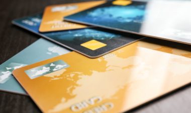 Close up on credit cards
