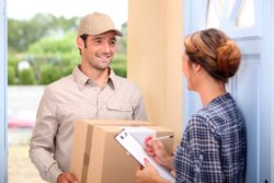 contract truck drivers delivering package