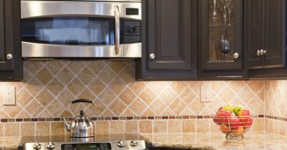 electrolux microwave in kitchen
