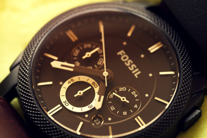 fossil watch at an outlet store