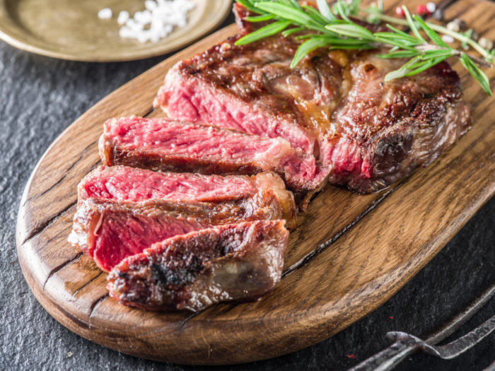 medium rare steak purchased from ButcherBox