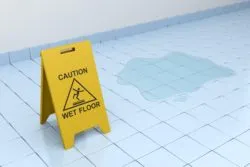 Wet floor caution sign