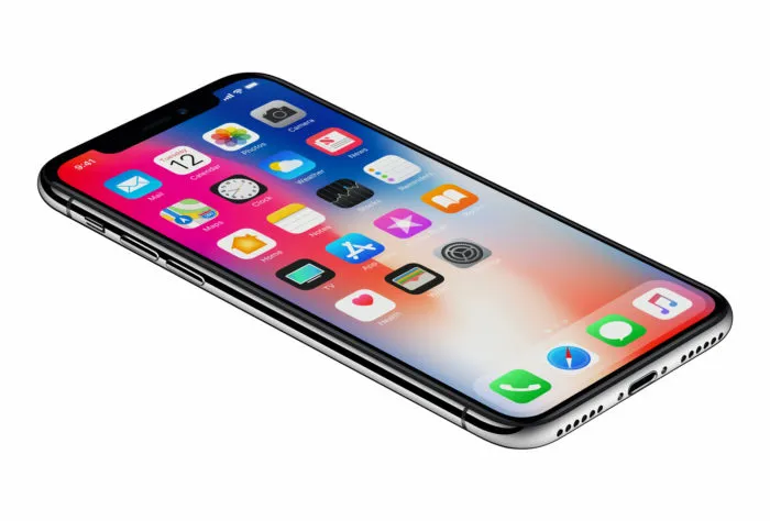 apple iphone x with the app store
