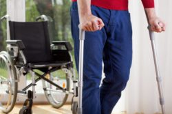 Disabled man in wheelchair