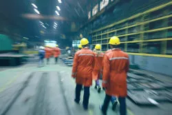 Group of factory workers