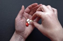 Pills in hand