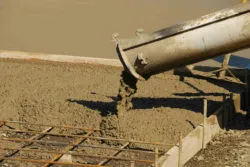 Pouring a concrete pad