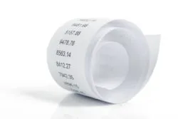 Receipt on white background