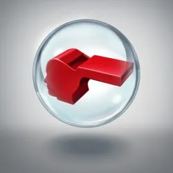 Red whistleblower in bubble