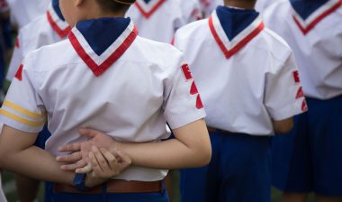 Scouts lined up