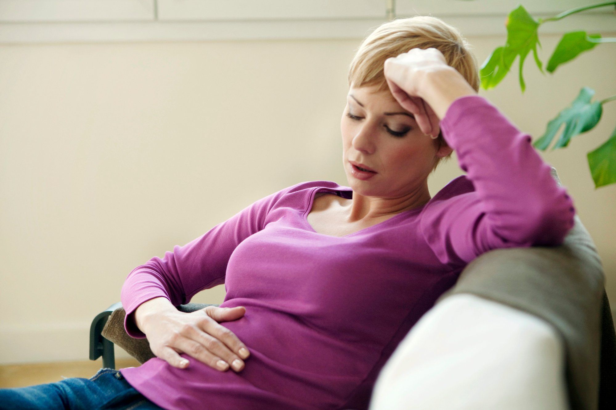 Woman with abdominal pain