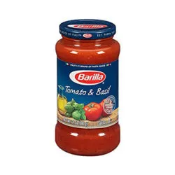 jar of Barilla Tomato Basil sauce