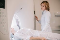 MRI scan with patient