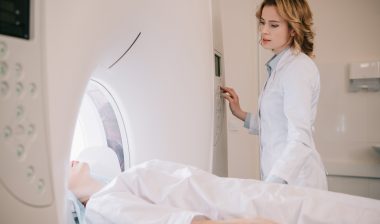 MRI scan with patient