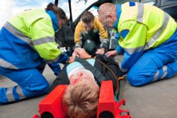 First aid at car accident