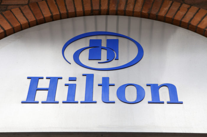 hilton hotel sign