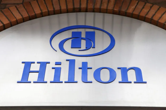 hilton hotel sign
