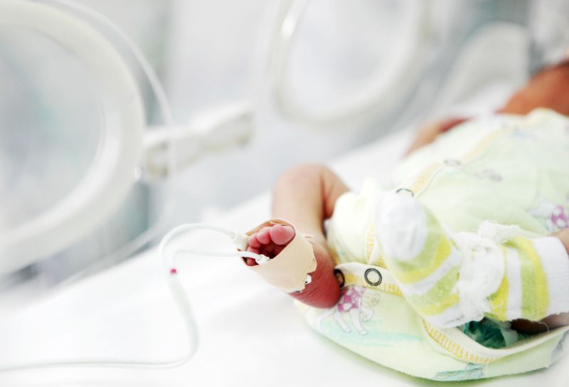 Infant in hospital