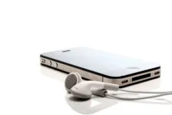 Phone and earphones symbolizing that you cant record a phone call without consent of all parties in California.