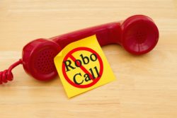 Red phone with robocall note