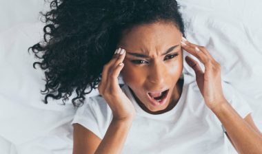 Woman with headache