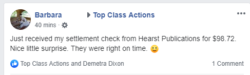 Hearst settlement checks
