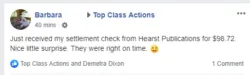 Hearst settlement checks
