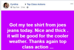 Joe Jeans settlement benefit