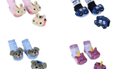 london bridge socks with rattles