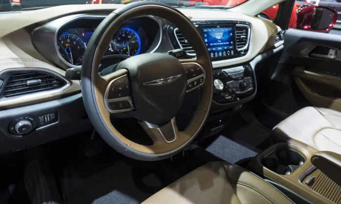 chrysler pacifica vehicle with infotainment system