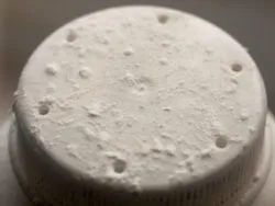 Close up of baby powder bottle