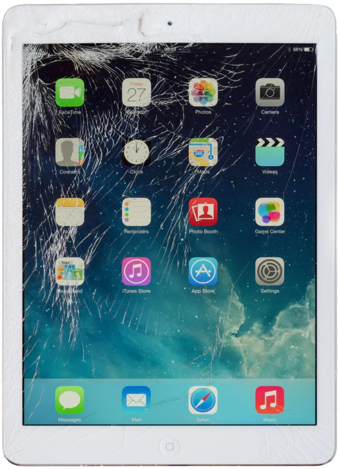ipad tablet cracked screen