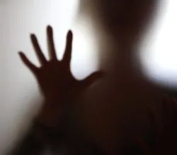 woman in hiding