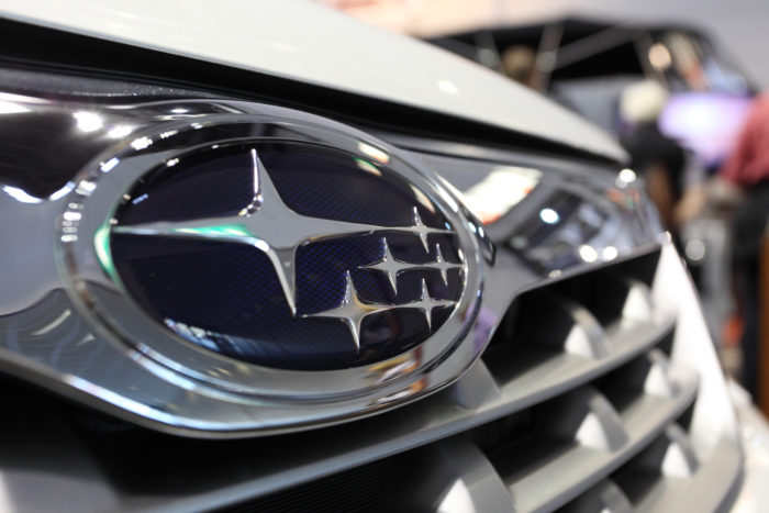 subaru logo on car