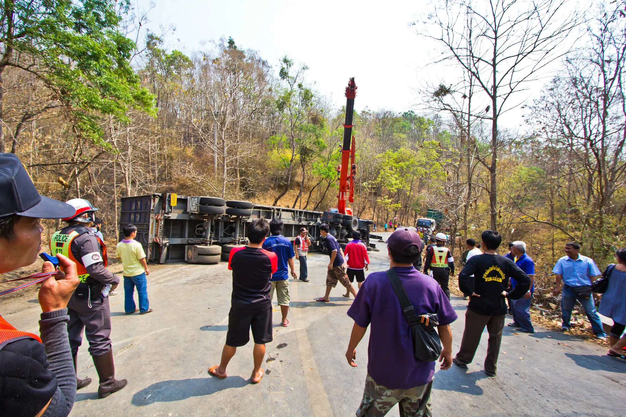 Motorists often ask how far behind a truck they have to be to reduce the chances of a crash.