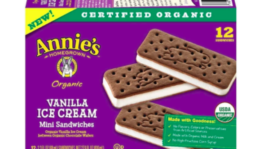 annie's vanilla ice cream sandwiches