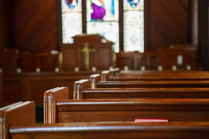 empty pews in catholic church