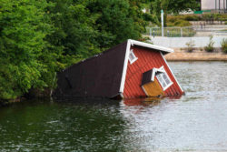 Flooded house