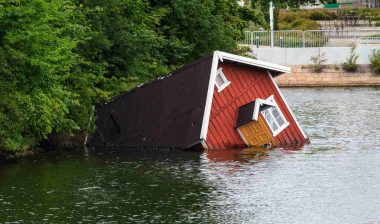 Flooded house