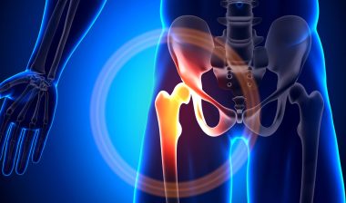 glowing hip joint