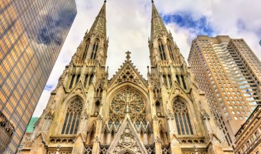 Front of St. Patrick's Cathedral in New York