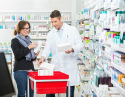 A woman and pharmacist
