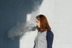 teenage girl vaping