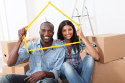 A couple moves into their new home.