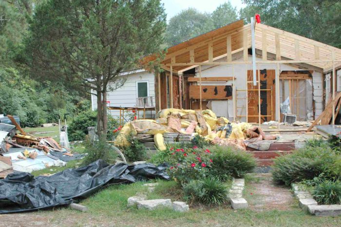 damaged house in hurricane